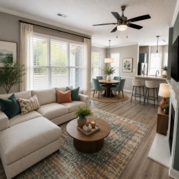 sun filled living room