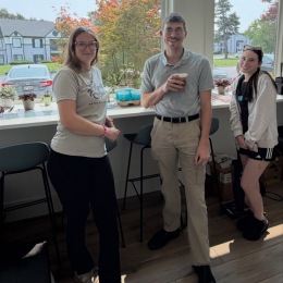 people having coffee in clubhouse