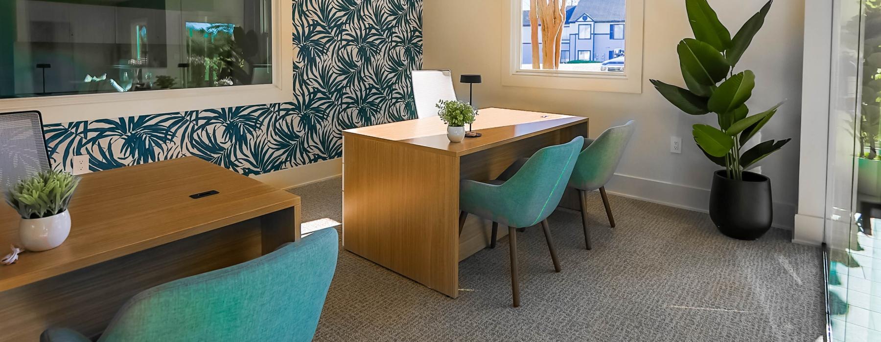 ample lighting in leasing office